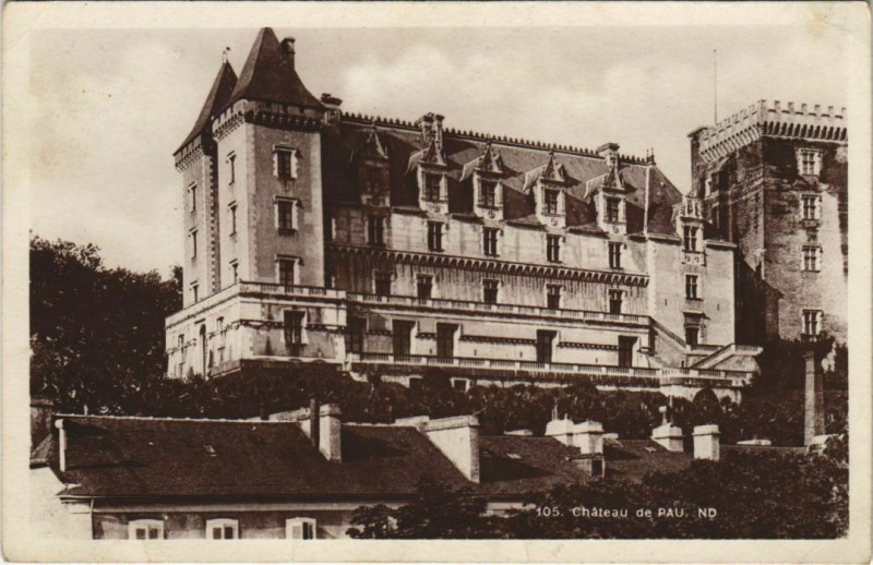 Carte postale ancienne Pau Le Chateau France à Pau