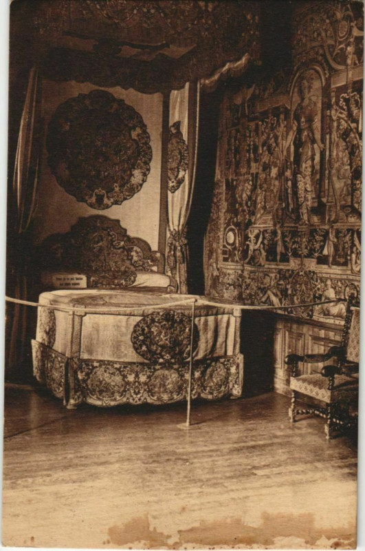Carte postale ancienne Pau Le Chateau ,Chambre Louis Xiv France à Pau