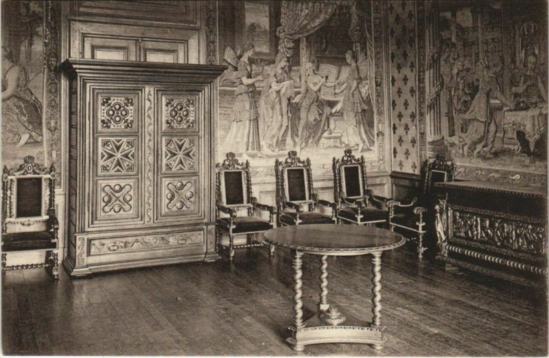 Carte postale ancienne Pau Le Chateau ,Chambre de Psyche France à Pau