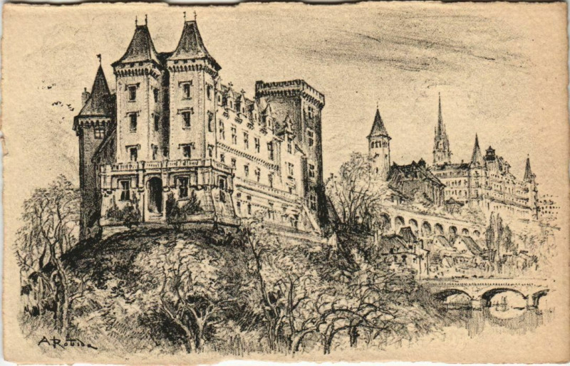 Carte postale ancienne Pau Le Chateau France à Pau