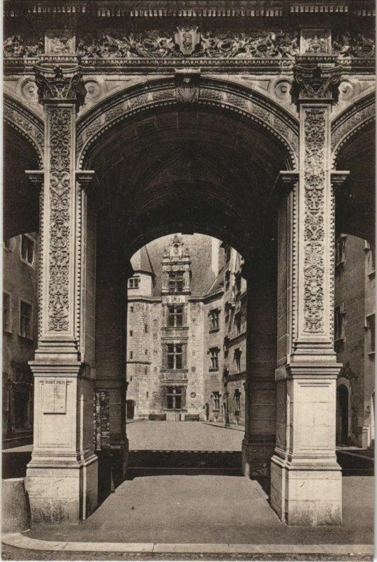 Carte postale ancienne Pau Le Chateau ,Entree principale France à Pau