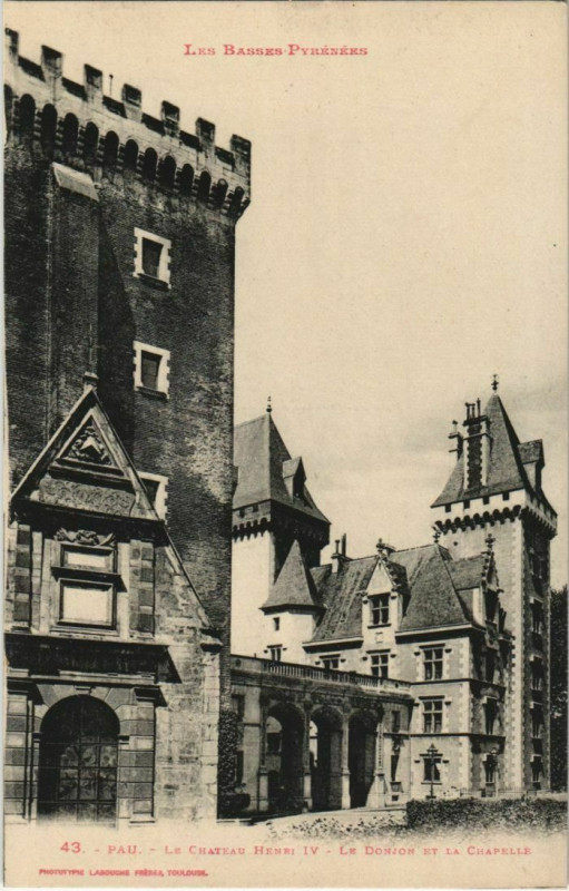 Carte postale ancienne Pau Chateau Henri Iv France à Pau