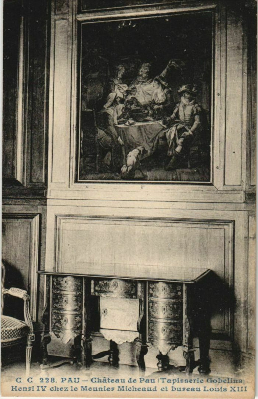 Carte postale ancienne Pau Le Chateau ,Tapisserie Gobelins France à Pau