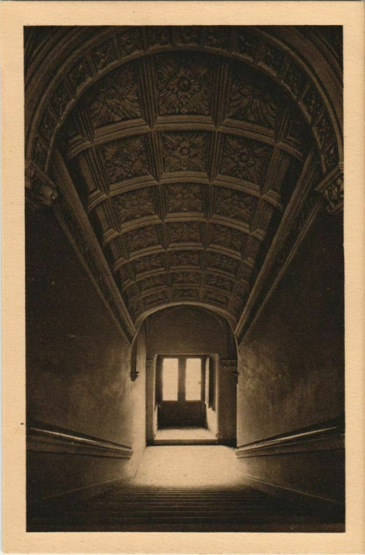 Carte postale ancienne Pau Le Chateau ,Grand Escalier France à Pau
