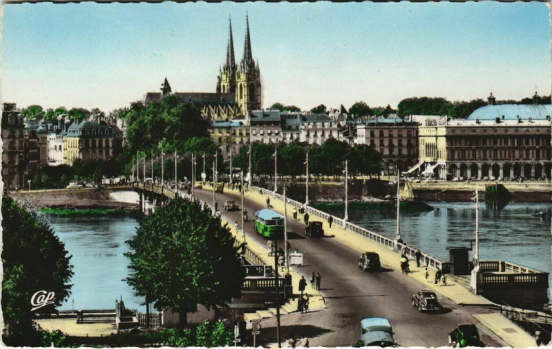 Carte postale ancienne Bayonne Pont Saint-Esprit et l'Adour France à Bayonne