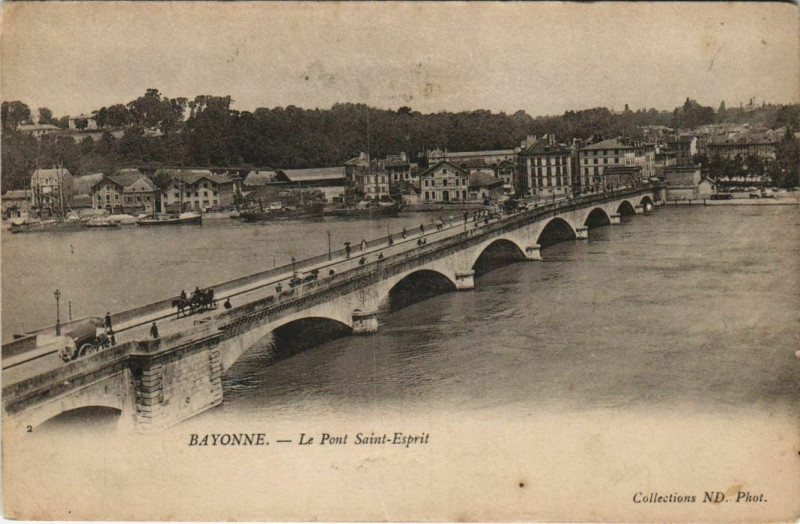 Carte postale ancienne Bayonne Pont Saint-Esprit France à Bayonne