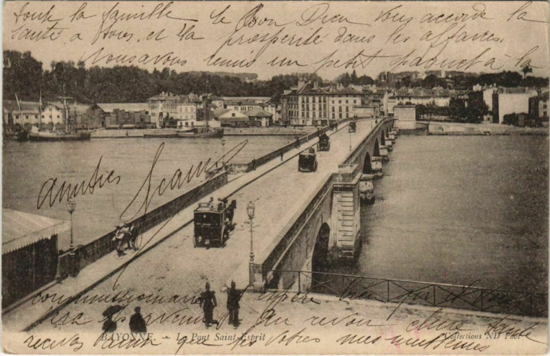 Carte postale ancienne Bayonne Pont Saint-Esprit France à Bayonne