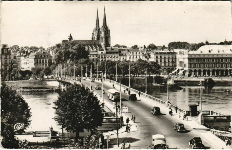 Carte postale ancienne Bayonne Pont Saint-Esprit et l'Adour France à Bayonne
