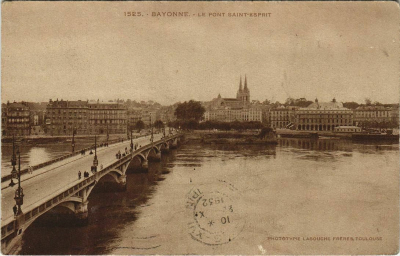 Carte postale ancienne Bayonne Pont Saint-Esprit France à Bayonne