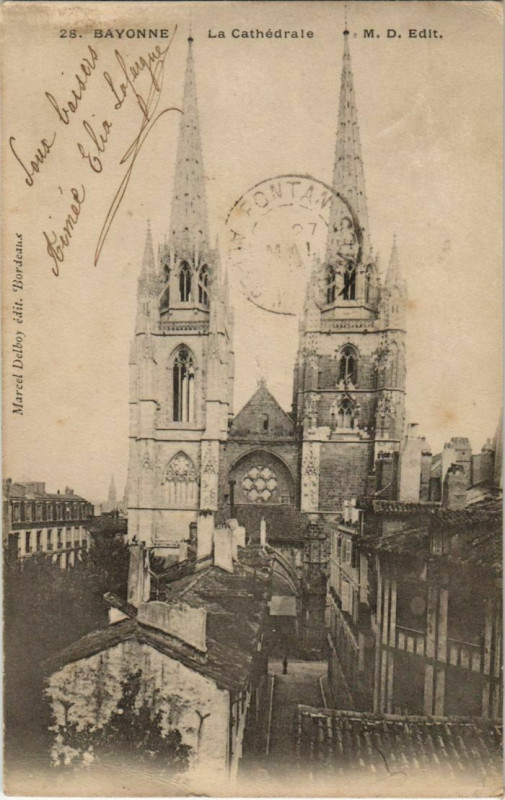 Carte postale ancienne Bayonne Cathedrale France à Bayonne