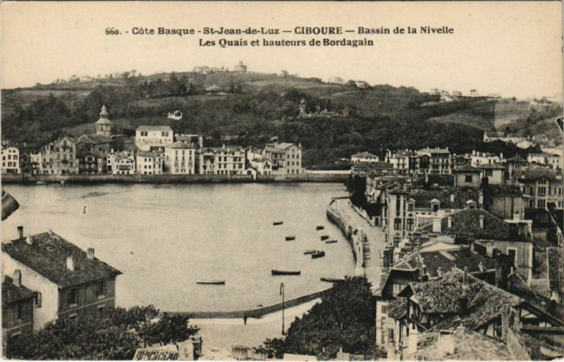 Carte postale ancienne St Jean de Luz Ciboure, Bassin de la Nivelle France à Ciboure