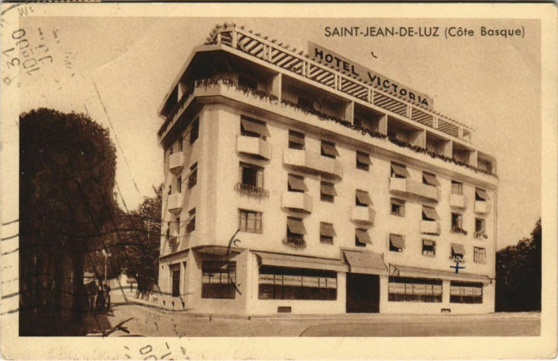 Carte postale ancienne St Jean de Luz Hotel Victoria France
