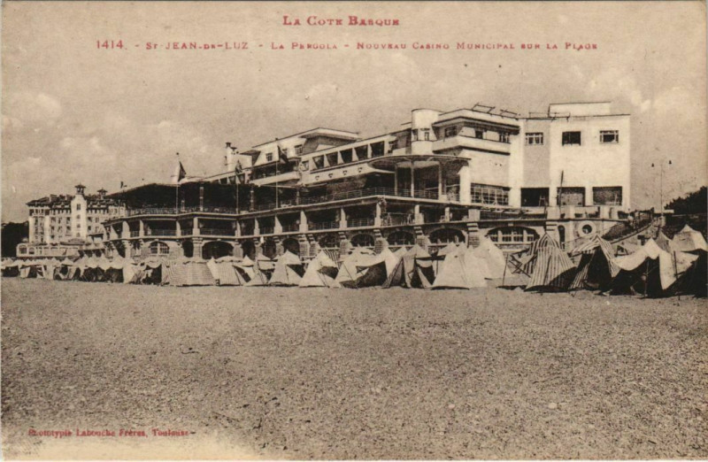 Carte postale ancienne St Jean de Luz La Pergola, Casino Municipal France