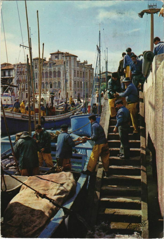 Carte postale ancienne St Jean de Luz Retour de la Peche France