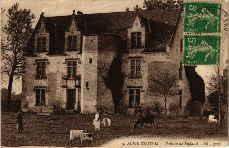 Carte postale ancienne Aubie Espessas - Chateau de Buffaud