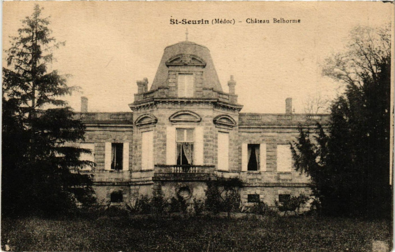 Carte postale ancienne Saint-Seurin - Chateau Belhorme
