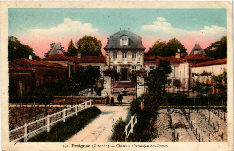 Carte postale ancienne Preignac - Chateau d'Armajan des-Ormes à Preignac