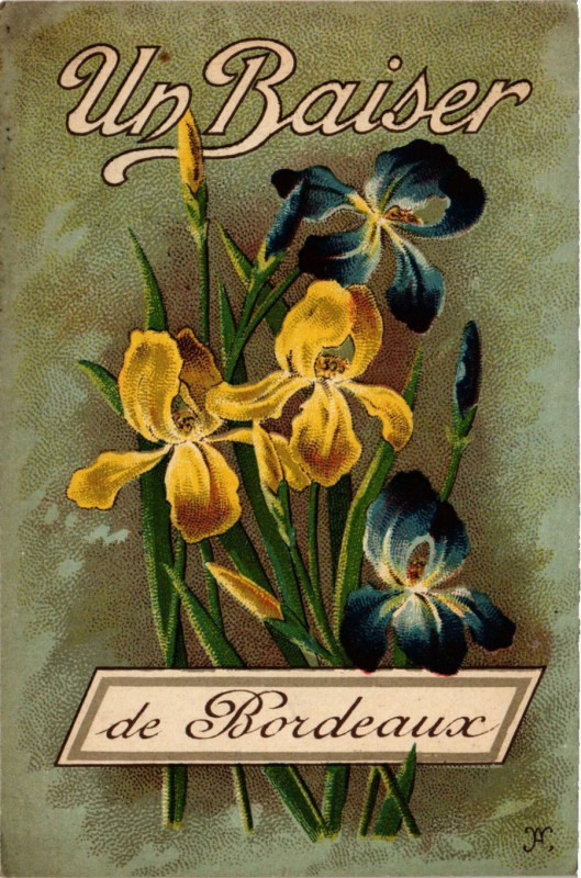 Carte postale ancienne Un Baiser de Bordeaux à Bordeaux