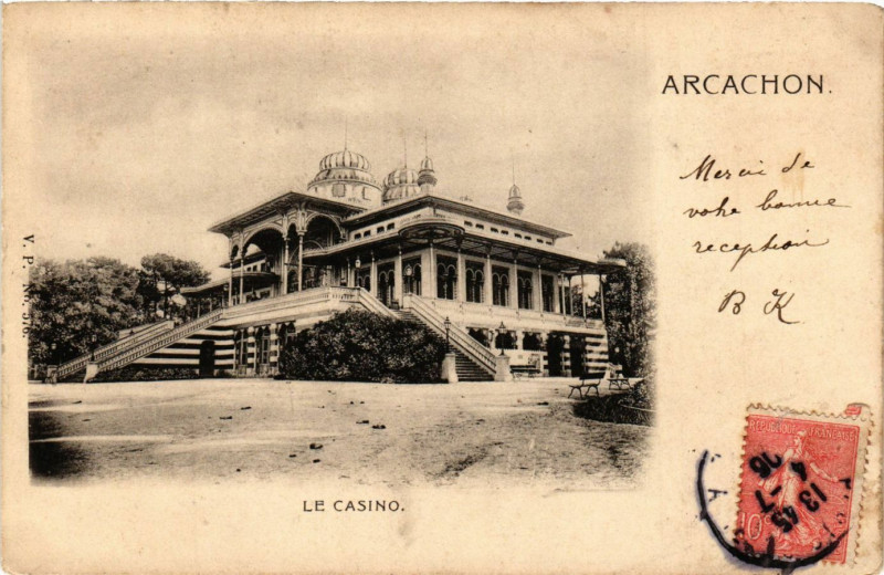 Carte postale ancienne Arcachon - Le Casino à Arcachon