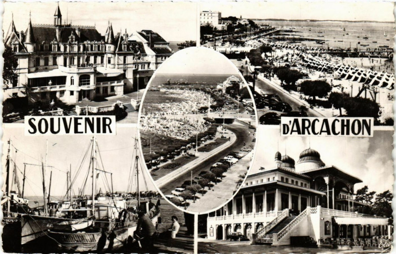 Carte postale ancienne Souvenir d'Arcachon à Arcachon