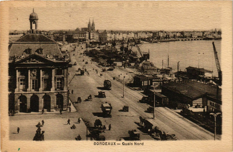 Carte postale ancienne Bordeaux - Quais Nord à Bordeaux