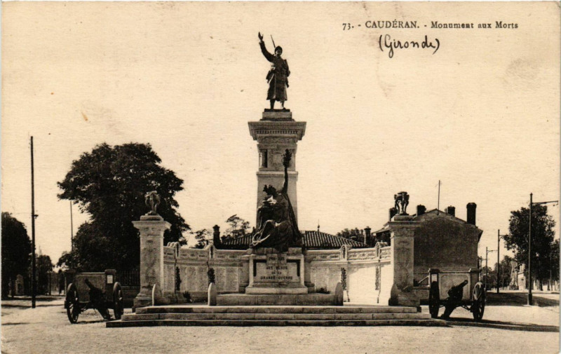 Carte postale ancienne Cauderan - Mon. sur Morts