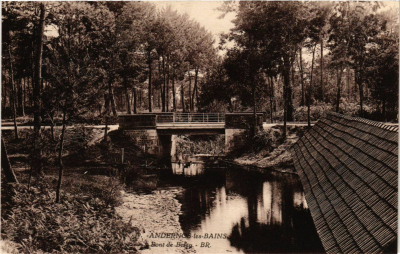 Carte postale ancienne Andernos-les-Bains - Pont de Betey à Andernos-les-Bains