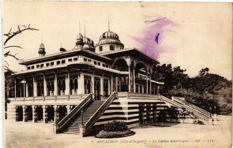 Carte postale ancienne Arcachon - Le Casino mauresque à Arcachon