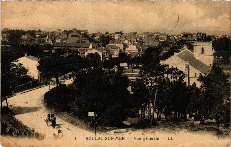 Carte postale ancienne Soulac-sur-Mer - Vue générale à Soulac-sur-Mer