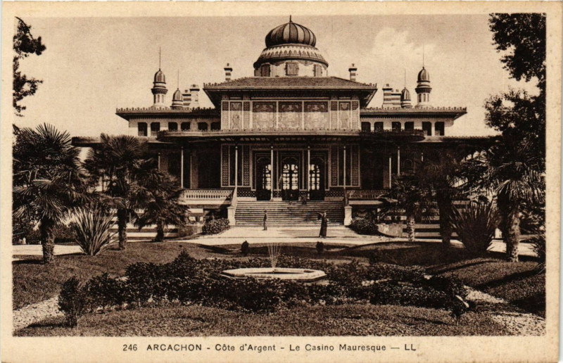Carte postale ancienne Arcachon - Cote d'Argent - Le Casino Mauresque à Arcachon