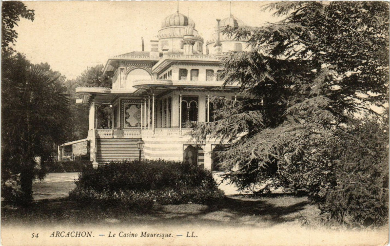 Carte postale ancienne Arcachon - Le Casino Mauresque à Arcachon