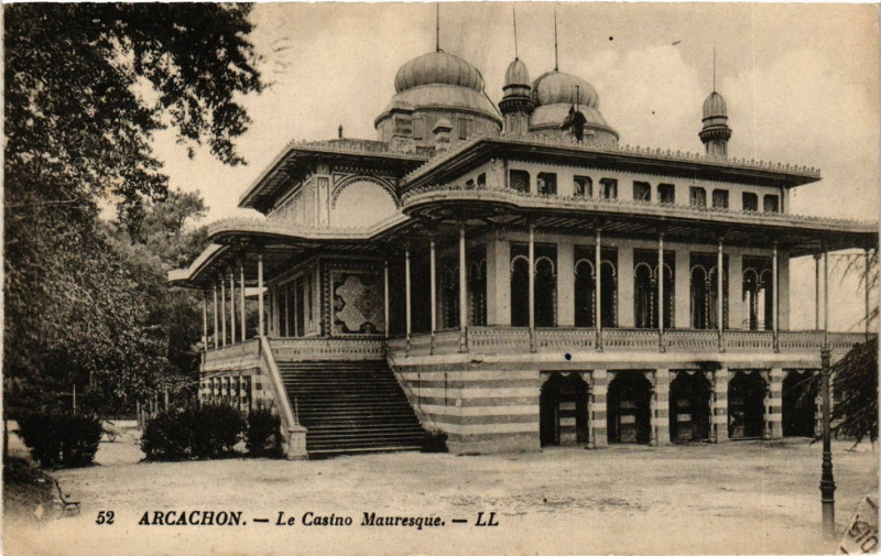 Carte postale ancienne Arcachon - Le Casino Mauresque à Arcachon