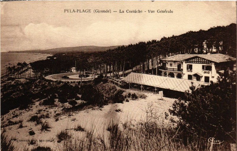 Carte postale ancienne Pyla-Plage - La Corniche - Vue générale