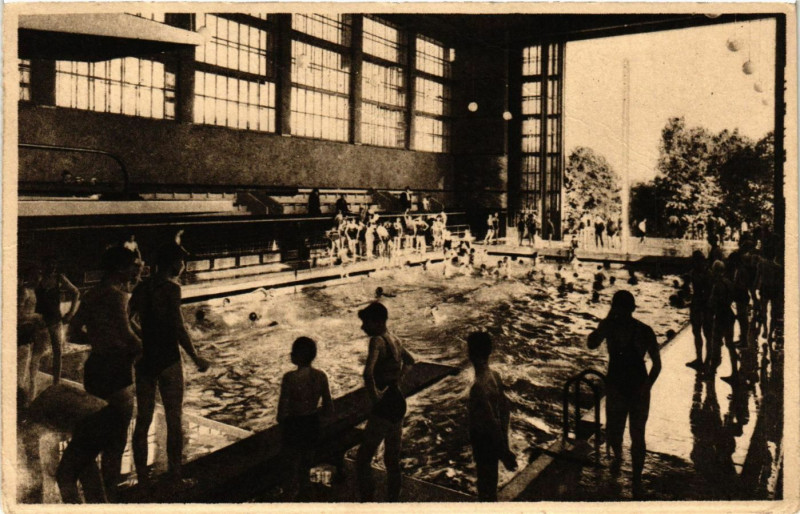 Carte postale ancienne Piscines Municipales de Bordeaux - La Piscine d'Hiver à Bordeaux