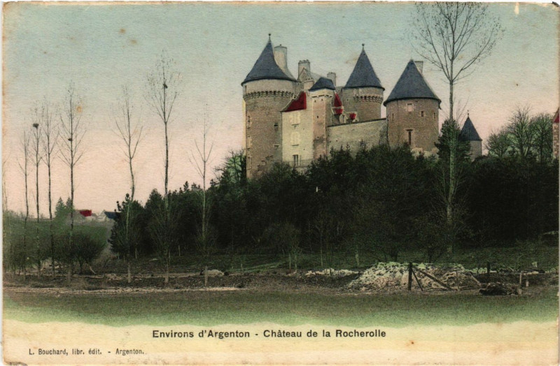 Carte postale ancienne Env. d'Argenton - Chateau de la Rocherelle à Argenton