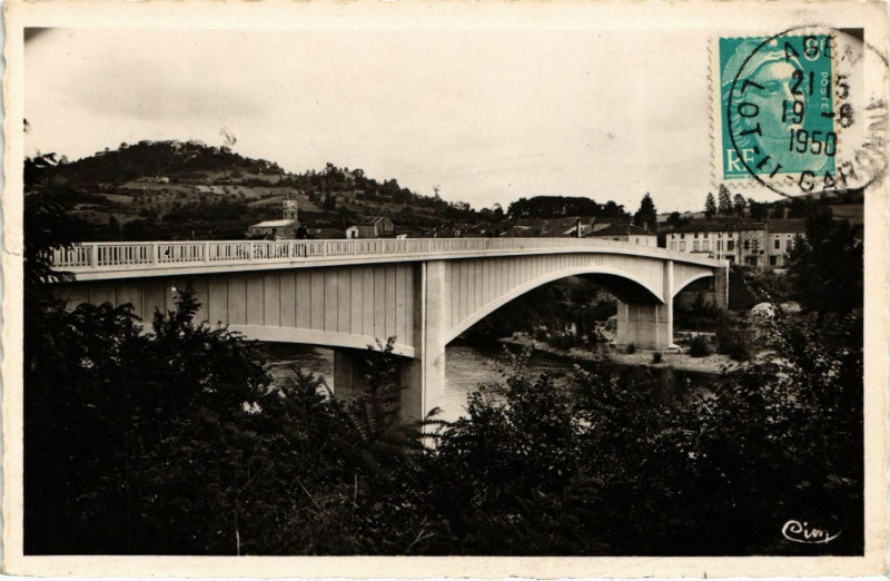 Carte postale ancienne Port-de-Penne - Le nouveau Pont