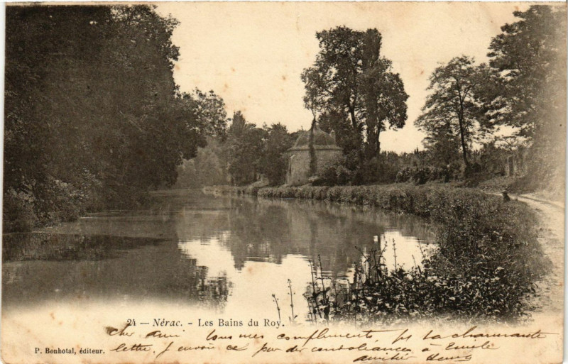 Carte postale ancienne Nerac -les-Bains du Roy à Nérac