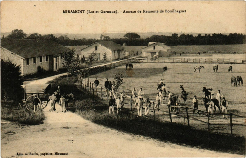 Carte postale ancienne Miramont - Avenue de Remote de Bouilhaguet