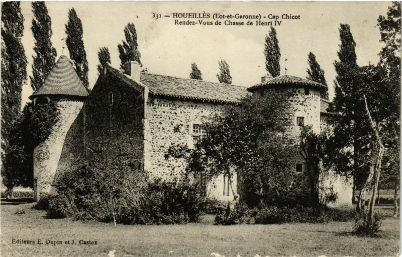 Carte postale ancienne Houeilles - Cap Chicot - Rendez-Vous de Chasse à Houeillès