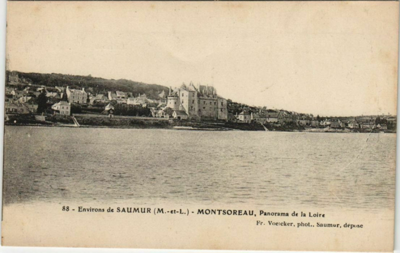 Carte postale ancienne Saumur Montsoreau à Montsoreau