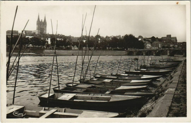 Carte postale ancienne Angers Les Bords de la Maine à Angers