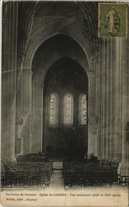 Carte postale ancienne Saumur Vue interieure à Saumur