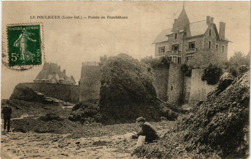 Carte postale ancienne Le Pouliguen - Pointe de Penchateau au Pouliguen
