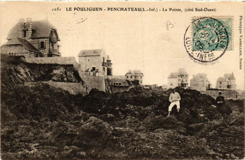 Carte postale ancienne Le Pouliguen - Penchateau - La Pointe (cote Sud-Ouest) au Pouliguen