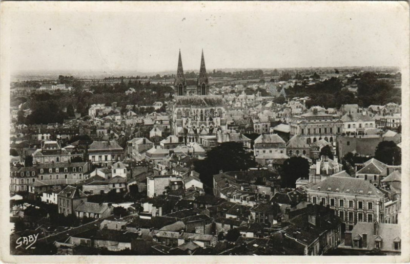 Carte postale ancienne Cholet Vue generale à Cholet