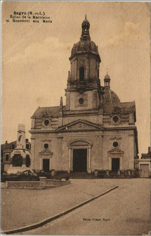 Carte postale ancienne Segre Eglise de la Madeleine