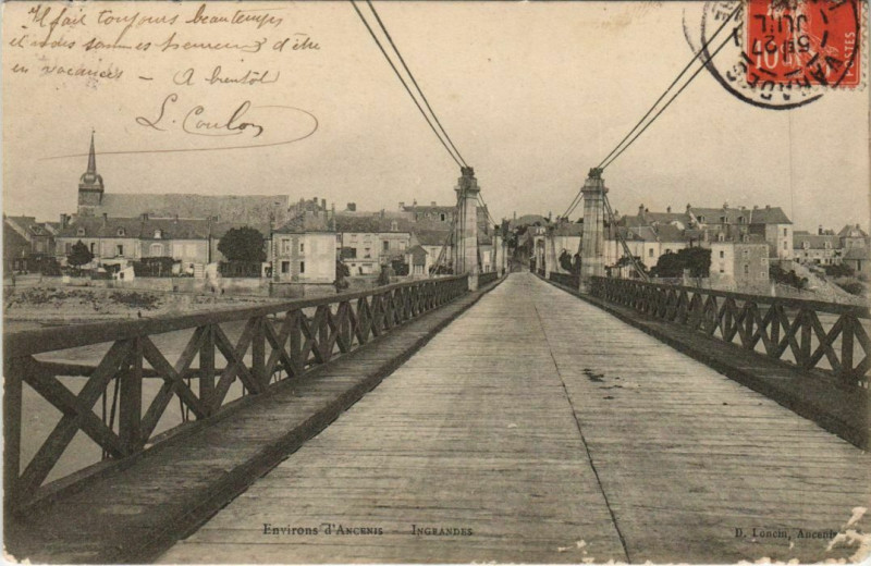 Carte postale ancienne Environs d'Angers Ingrandes à Angers