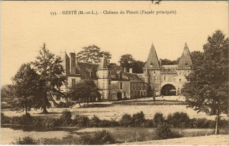 Carte postale ancienne Geste Chateau du Plessis