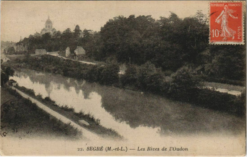 Carte postale ancienne Segre Les Rives de l'Oudon