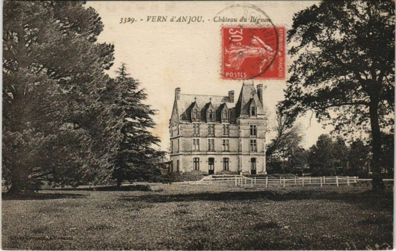 Carte postale ancienne Vern d'Anjou Chateau du Bignon